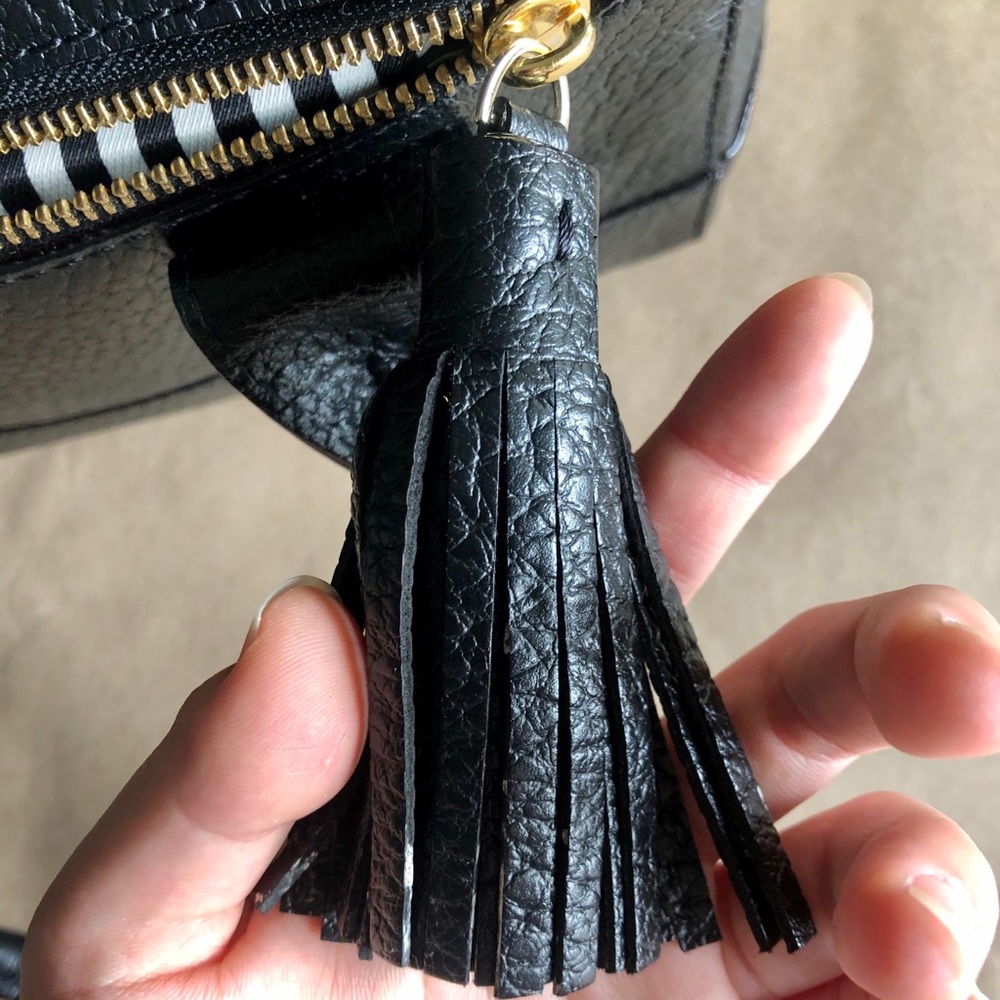 Kate Spade Black Pebbled Leather Tassel Satchel - Picture 14 of 15